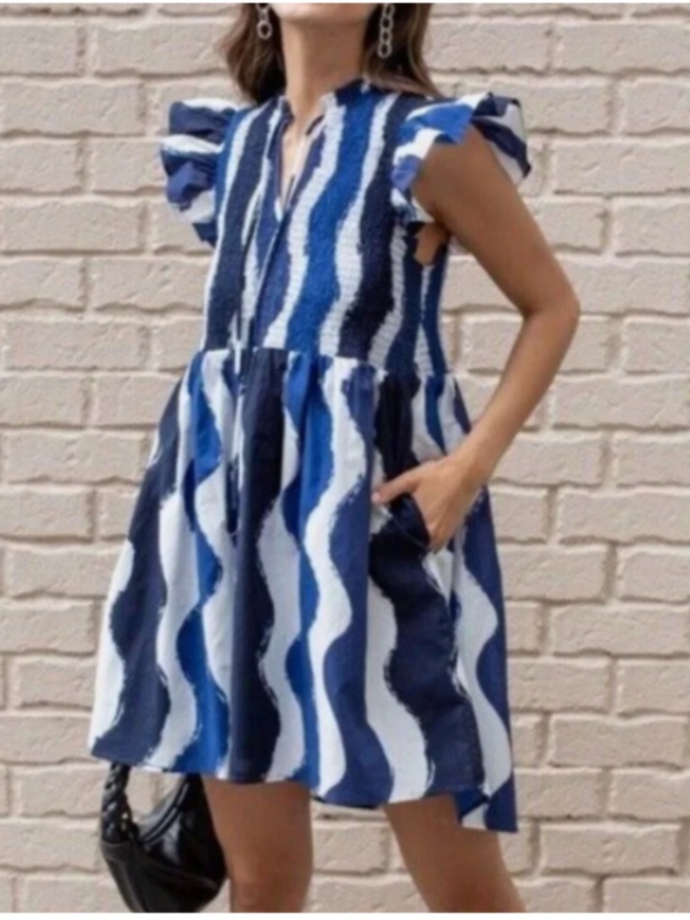 NWT En Saison Dion Mini Babydoll Dress Sz M